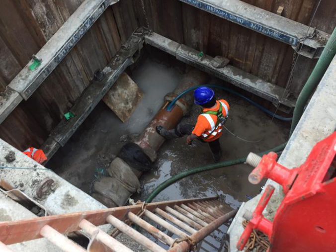 Installation of sewer connections