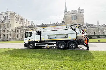 Keeping drainage systems flowing with specialist wet waste management from Pinpoint Drainage Services.